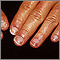 Uñas mitad y mitad