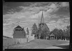 La iglesia a finalesde los años 1940
