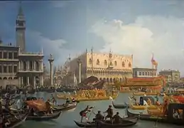 Fiesta de los esponsales entre Venecia y el Mar, de Canaletto (1729-1730)