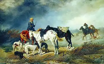 Cazadores en la estepa (1873)