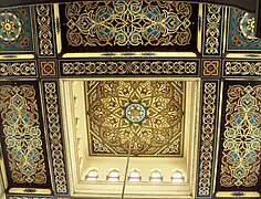 Decoración del techo de la Mezquita de Sayeda Zainab en El Cairo.