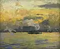 'Jersey City at Sunset' by Frederick Judd Waugh