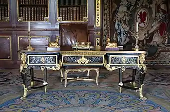 Escritorio de Nicolas Fouquet de André-Charles Boulle en el Chateau de Vaux-le-Vicomte