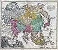 Un mapa alemán de 1730 realizado por Johann Christoph Homann tiene un límite similar al mostrado por Moll, pero siguiendo toda la longitud de la curva de Samara y luego atravesando el Irtysh directamente, colocando el Tobol y Tobolsk en Asia.