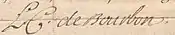 Firma de Luis Carlos de Borbón