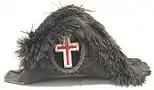 Sombrero de piel de castor de los caballeros templarios del siglo XIX