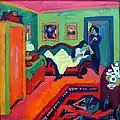 Interior con dos chicas, 1926, Museo Nacional Germano