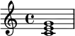 \new Staff {
\relative c''' {
\chordmode { c1 }
}
}