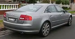 Vista trasera del Audi A8