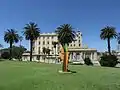 Vista de los jardines
