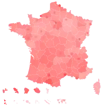 Mélenchon por departamento