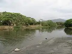 El río Gaira cerca de su desembocadura