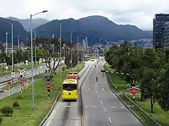 Los cerros de Bogotá desde la calle 26
