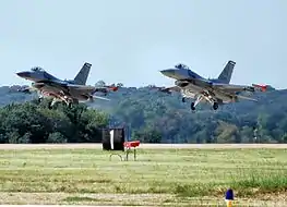 F-16 Falcon. Aeronave actualmente utilizada por el grupo.