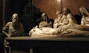Detalle del Sant Enterrament  (1539-1544), de Martín Díez de Liatzasolo