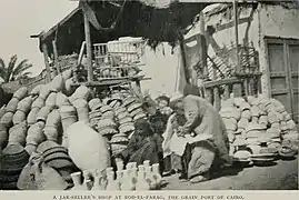 Alfarería 'de basto' (tinajas, cántaros, lebrillos) en Rod-El-Farag, El Cairo (1911).