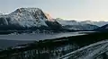 Nordkjosbotn desde una zona de descanso de la ruta E6.