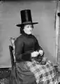 Mujer en hábitos tradicionales galeses. 1885