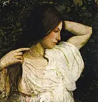 Girl Arranging Her Hair, entre 1918 y 1919