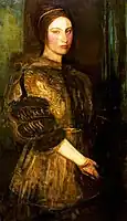 Young Woman in Fur Coat, hacia 1910