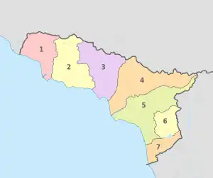 División administrativa de Abjasia
