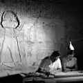 El arquitecto ginebrino Jean Jacquet, experto de la Unesco, realiza un estudio arquitectónico del Gran Templo de Ramsés II (1290-1223 a.C.).