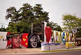 Acceso a Aracataca por la Ruta Transversal del Norte (Ruta Nacional 80).