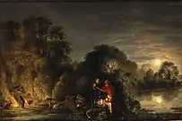 Versión nocturna de Elsheimer (óleo, hacia 1600).