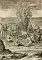 Indios de Virginia contactados por John White según la interpretación de Theodor de Bry.