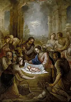 Adoración de los pastores, 1678, de Antonio van de Pere.