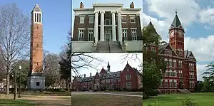 Centros y campus de la Universidades de Alabama.
