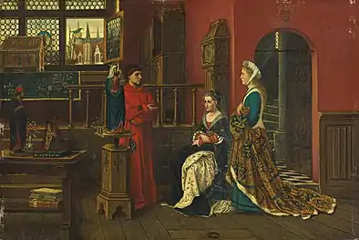 Reina con dama de honor