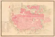 Recinto amurallado de Alcalá de Henares en 1837.