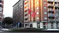Bandera de Alcalá de Henares a media asta por el fallecimiento de Arsenio Lope Huerta
