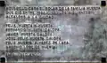 Placa en recuerdo de los alcaldes de la Familia Huerta