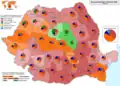 Distribución geográfica de los votos de las elecciones presidenciales