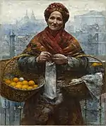 Aleksander Gierymski, Mujer judía vendiendo naranjas (1881)