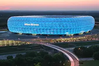 The Allianz Arena in Munich, Germany, by Herzog & de Meuron (2005)