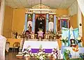 Altar Mayor. San Caralampio en el centro del altar.
