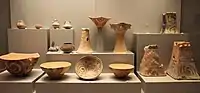 Sesklo y Dímini, Cerámica del Neolítico Tardío 5300-4500 a. C. Galería de Prehistoria Griega, Museo Arqueológico Nacional de  Atenas..