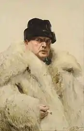 Autorretrato con abrigo, 1915.