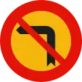 TR-303Giro a la izquierda prohibido