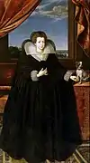 Ana de Austria en luto de la corte francesa por la muerte de su padre. (c.1621)