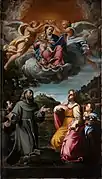 Madonna della Manna d'oro,  retratada con San Francesco d'Assisi y Santa Dorotea, de Annibale Carracci