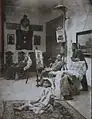 Fotografía de Josep Tapiró en su taller de Tánger, 1892.