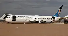 Boeing 767-200 de Ansett desguazado en el desierto de Mojave (2011)