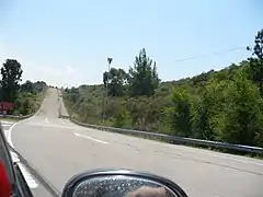 Una rampa de frenado en la RN 38, cerca de Villa Carlos Paz, Argentina.