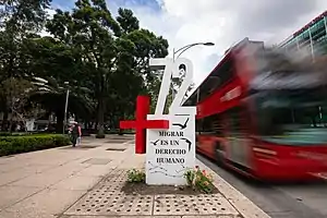 Antimonumento por los 72 masacrados en San Fernando, Tamaulipas