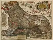 Leo Belgicus de Hondius & Gerritsz, 1630