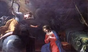Escena de La Anunciación.